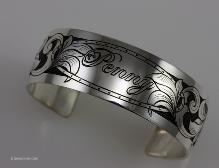 Engraved bracelets