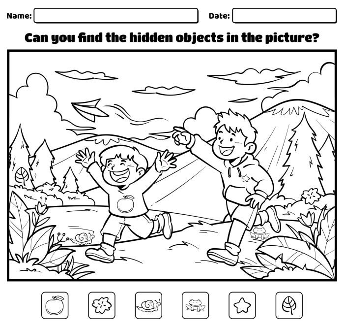 Hidden Object Worksheets Hidden Object Printable Kids Games Hidden smartphone features